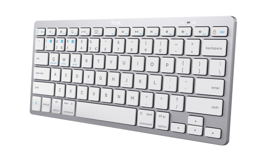 [24652] Trust 24652 tastiera Universale Bluetooth QWERTY Italiano Argento