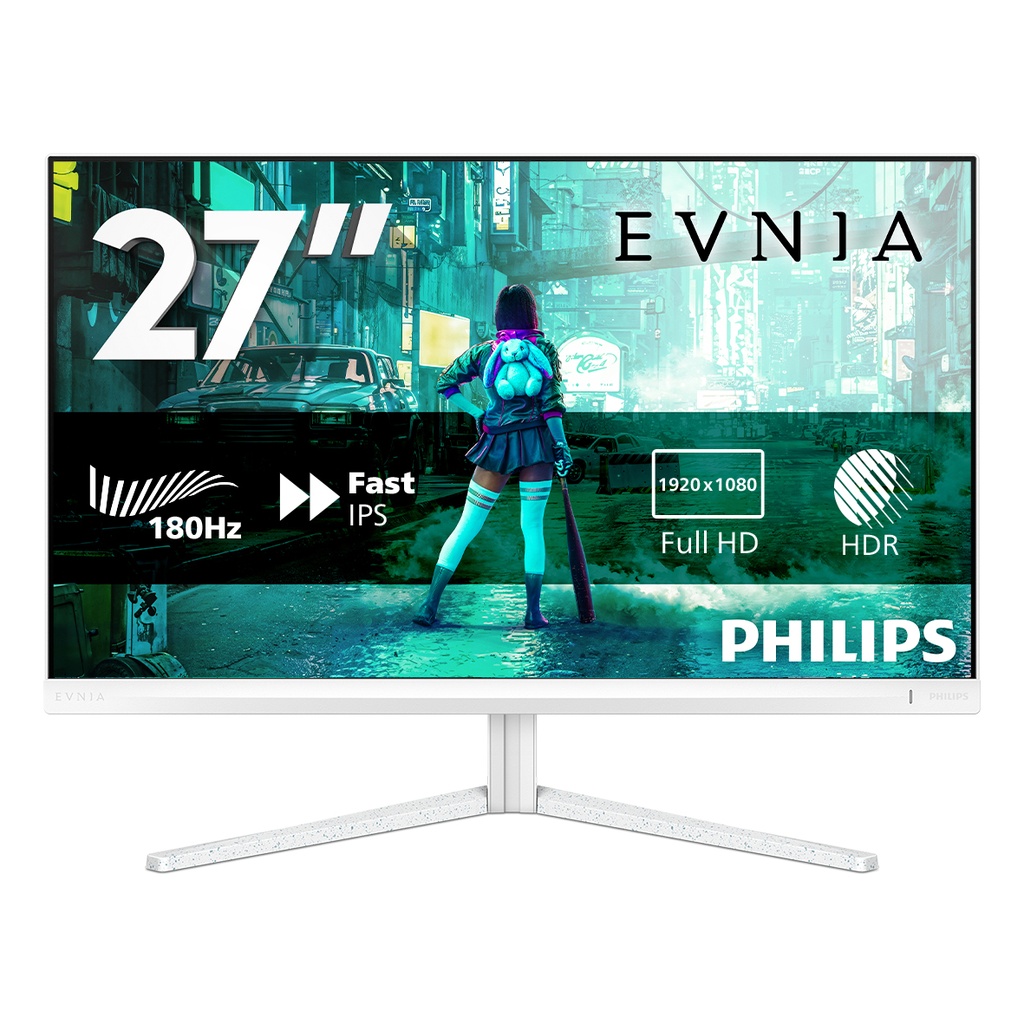 Monitor Philips Evnia 27M2N3201A 27'' Full-HD Adaptive Sync HDMI DisplayPort Pivot HDR 180Hz Bianco