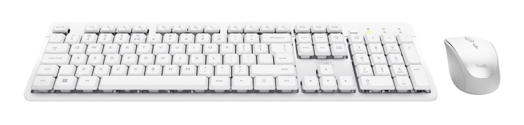 [25466] Trust Ody II tastiera Mouse incluso Casa/ufficio RF Wireless Italiano Bianco