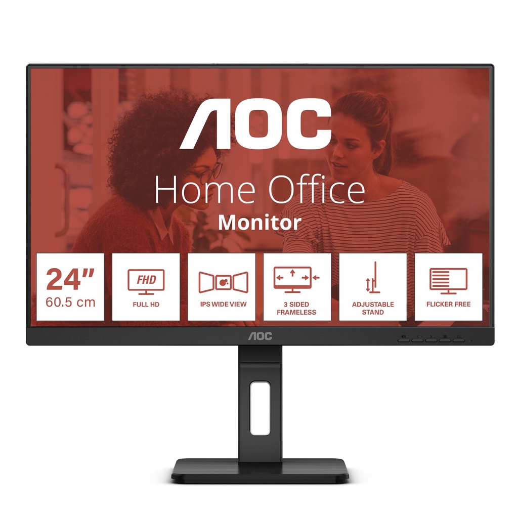 [24E3QAF] AOC E3 24E3QAF computer monitor 60.5 cm (23.8") 1920 x 1080 pixels Full HD LCD Black