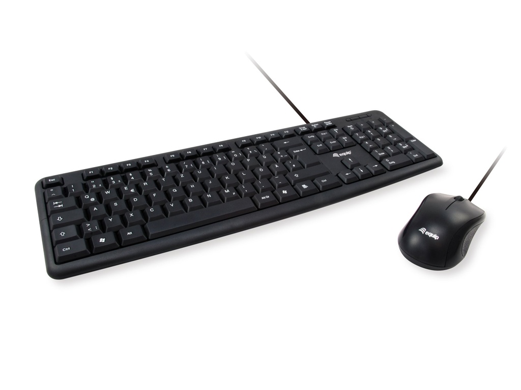 [245203] Equip 245203 keyboard Mouse included Office USB QWERTY Italian Black
