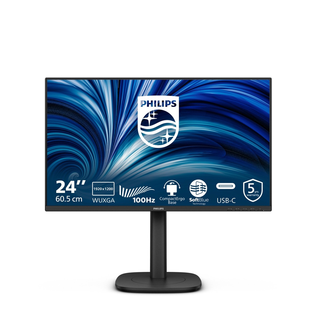 [24B2N3200D/00] Philips 3000 series 24B2N3200D/00 computer monitor 61.2 cm (24.1") 1920 x 1200 pixels WUXGA LCD Black