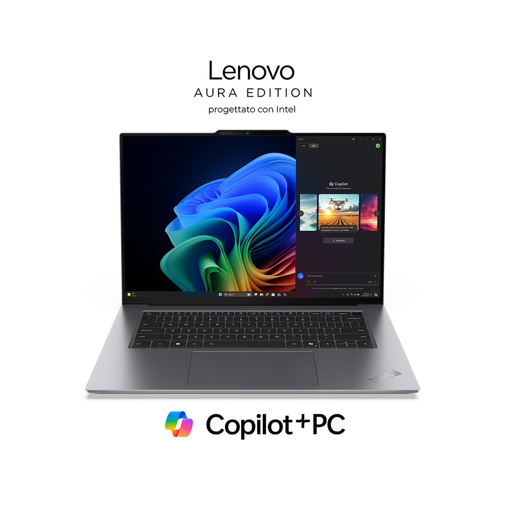 Lenovo ThinkPad X9-15 Gen 1 Copilot+ PC Intel Core Ultra 7 258V Computer portatile 38,9 cm (15.3") 2.8K 32 GB LPDDR5x-SDRAM 1 TB SSD Wi-Fi 7 (802.11be) Windows 11 Pro Italiano Grigio