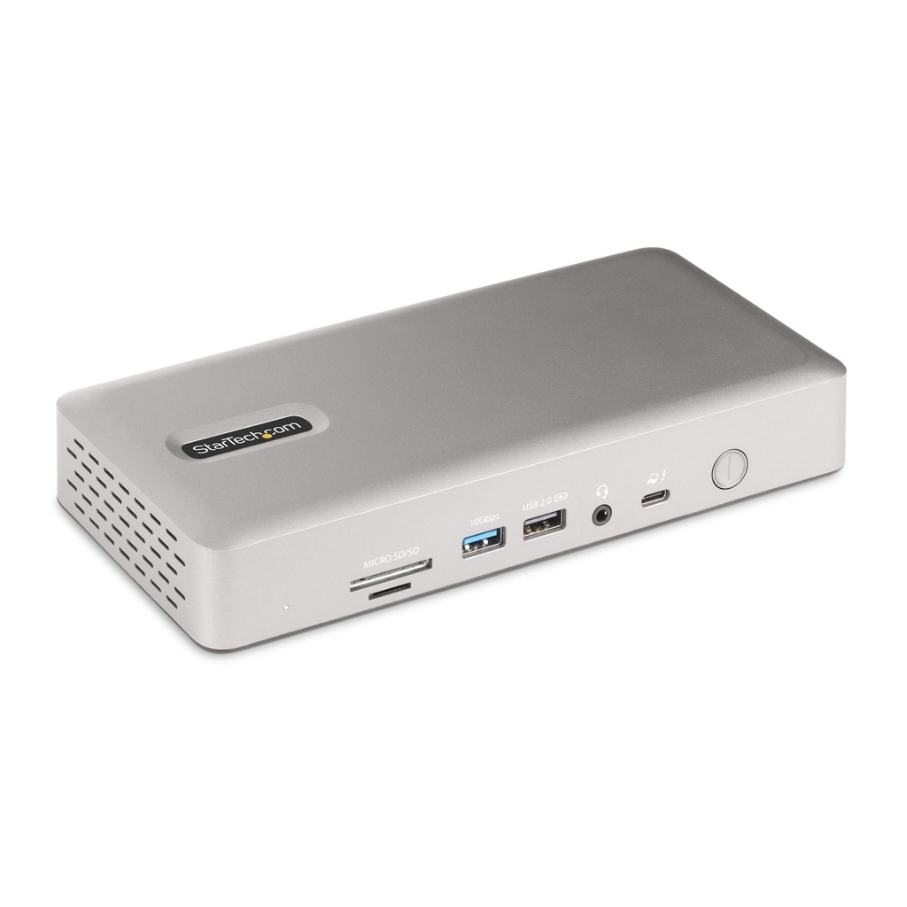 [132UE-TB4USB4DOCK] StarTech.com Docking Station USB4 e Thunderbolt 4 Universale, Dock TB4 per monitor quadrupli su Windows, Doppio su MacBook - 2x HDMI/2x DisplayPort, Hub 7x USB, 100W PD
