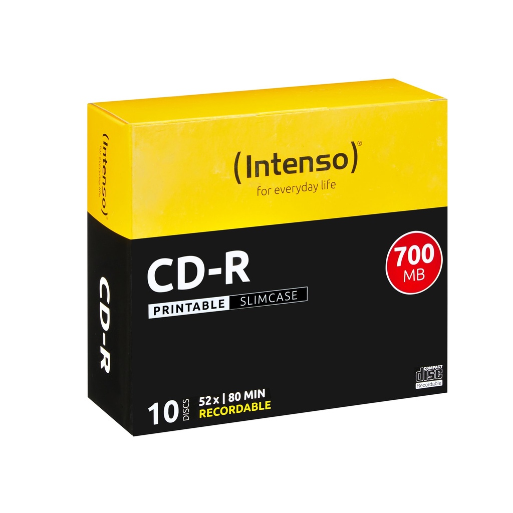 [1801622] CD-R 700MB.12X SLIM PRINTABLE 10PZ.
