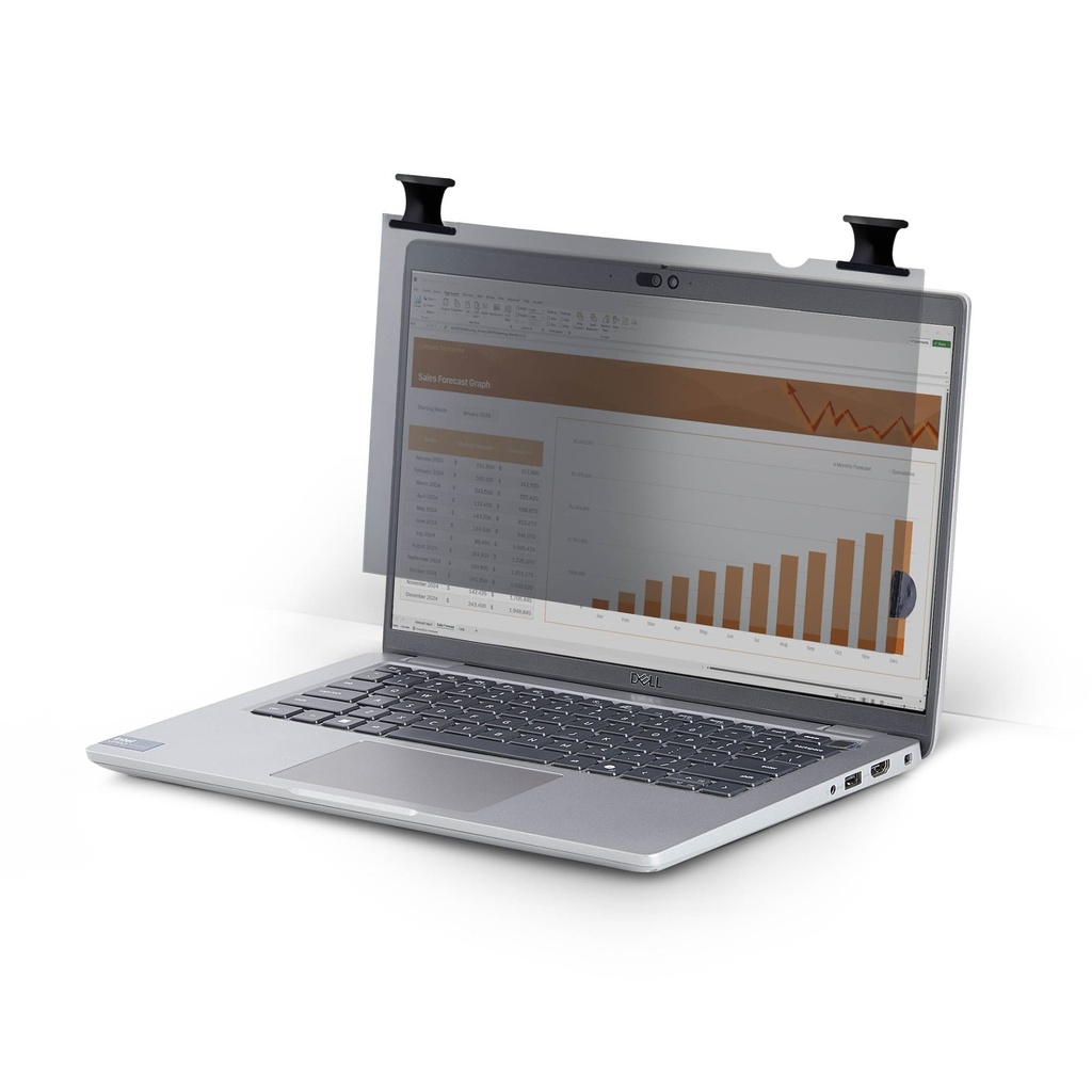 StarTech.com Filtro Privacy Luminoso da 14” 16:9 con Supporto Touch, Schermo Privacy Ribaltabile Antiriflesso, Trasmittanza Luminosa 75%, Angolo di Visione ±30°