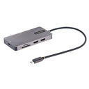 StarTech.com Adattatore USB C Multiporta, Doppio HDMI 4K 60Hz, Hub USB A 5Gbps a 2 porte, 100W Power Delivery Pass-Through, GbE, SD/MicroSD, Cavo da 30cm, Dock da viaggio, Docking Station USB-C per Laptop