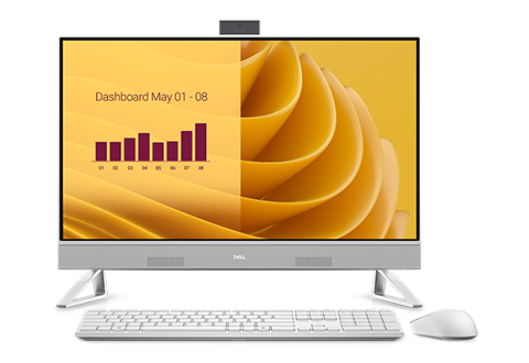 [7VFRN] DELL EC27250 Intel Core 5 120U 68,6 cm (27") 1920 x 1080 Pixel PC All-in-one 16 GB DDR5-SDRAM 512 GB SSD Windows 11 Pro Wi-Fi 6E (802.11ax) Bianco