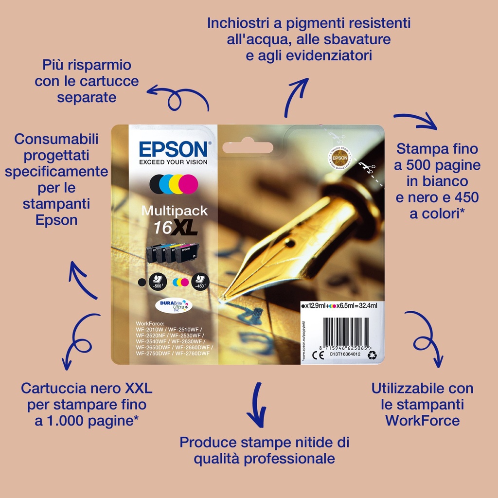 Epson Pen and crossword Singlepack Cyan 16 DURABrite Ultra Ink