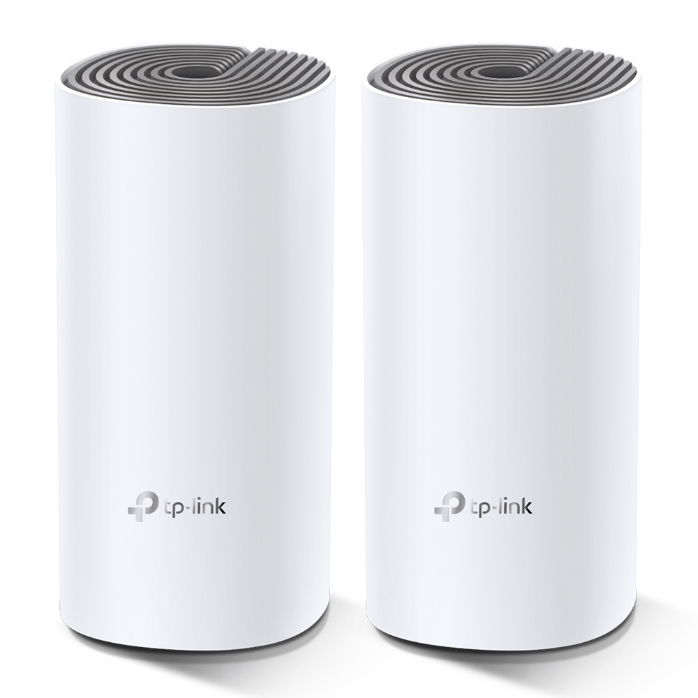 [DECO E4(2-PACK)] TP-Link Deco E4 (2-pack) Dual-band (2.4 GHz/5 GHz) Wi-Fi 5 (802.11ac) Bianco, Grigio Interno