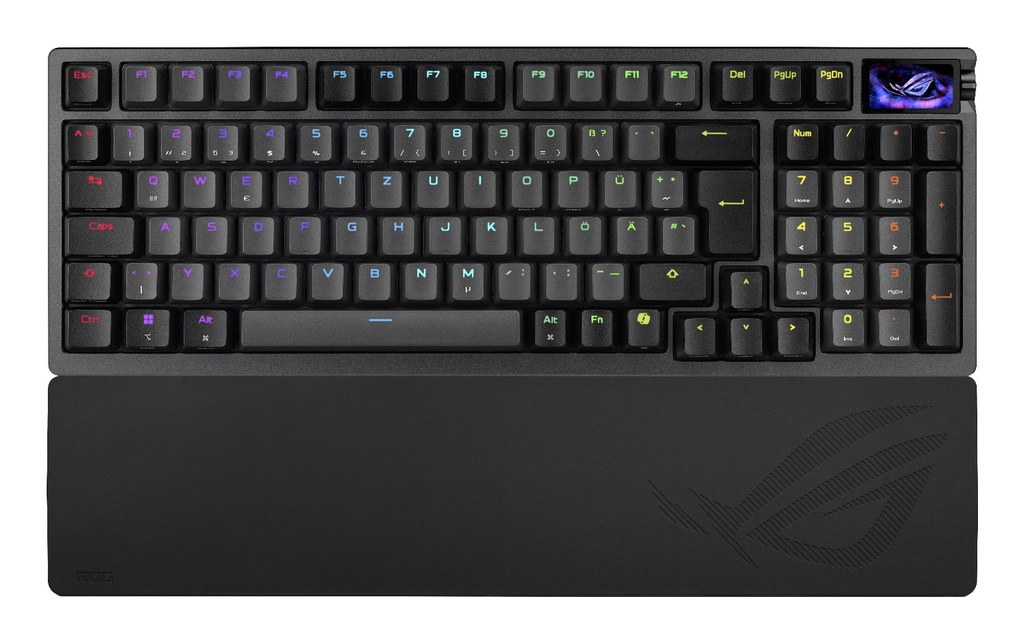 ASUS ROG Azoth 96 HE tastiera Gaming USB + RF Wireless + Bluetooth Nero