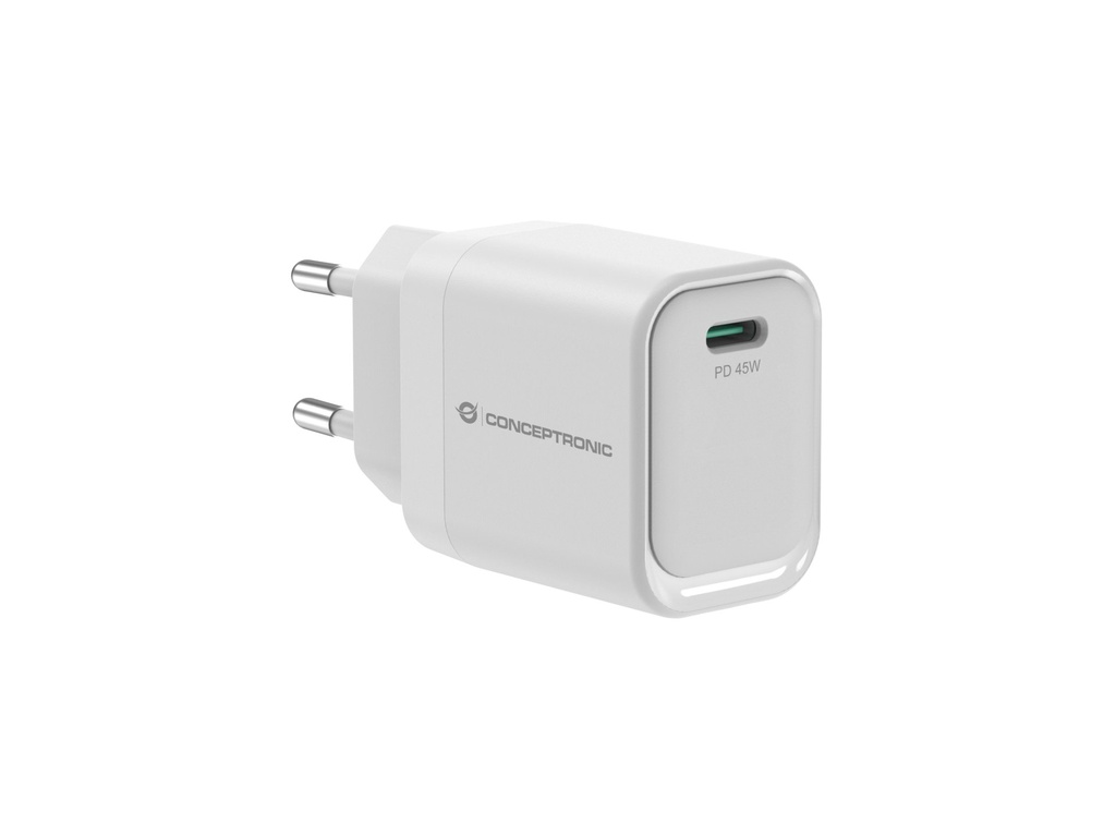 [ALTHEA19W45] Conceptronic ALTHEA19W45 Caricabatterie per dispositivi mobili Universale Bianco AC Ricarica rapida Interno