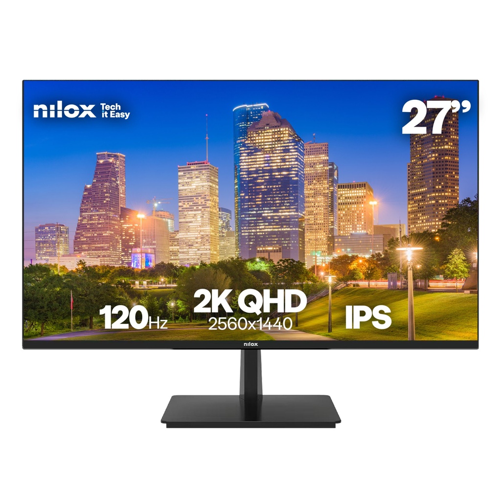 [NXM272K1204] Nilox MONITOR 27 2K IPS 120 HZ HDMI Y DP Monitor PC 68,6 cm (27") 2560 x 1440 Pixel Quad HD LCD Nero