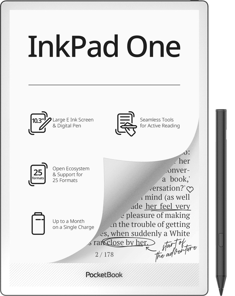 [PB1030-8-WW] PocketBook InkPad One lettore e-book Touch screen 32 GB Wi-Fi Nero