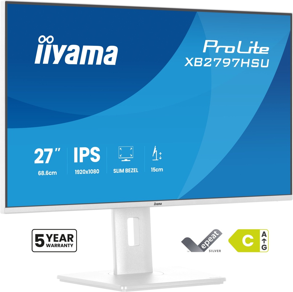[XB2797HSU-W1] iiyama ProLite XB2797HSU-W1 Monitor PC 68,6 cm (27") 1920 x 1080 Pixel Full HD LED Bianco