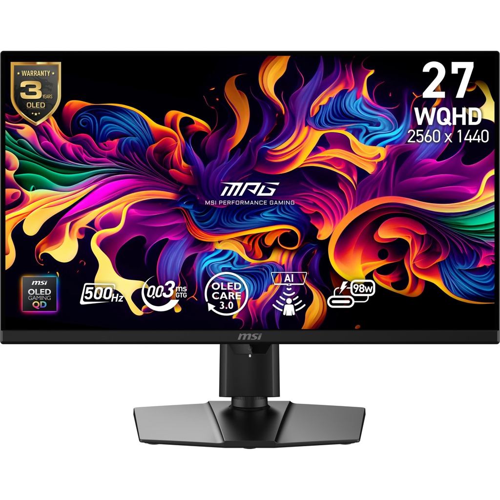 MSI MPG 271QR QD-OLED X50 Monitor PC 67,3 cm (26.5") 2560 x 1440 Pixel Wide Quad HD Nero