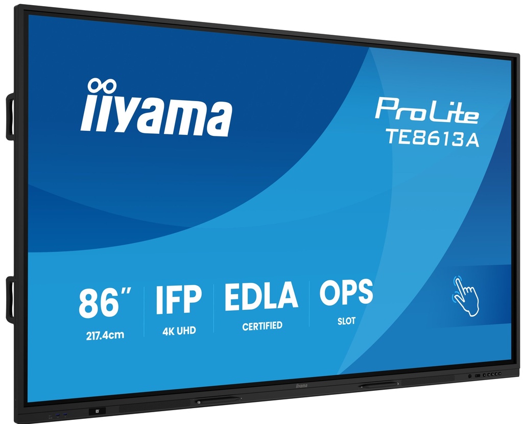 [TE8613A-B2AG] iiyama TE8613A-B2AG visualizzatore di messaggi Design chiosco 2,17 m (85.6") Wi-Fi 500 cd/m² 4K Ultra HD Nero Touch screen Processore integrato Android 24/7