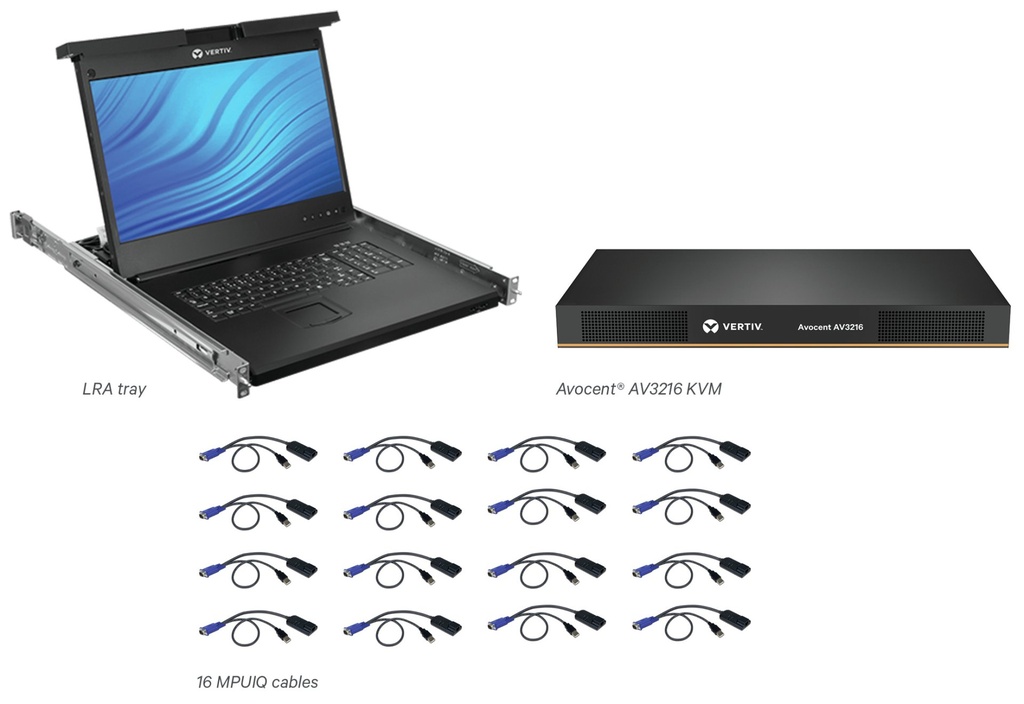 [LRA185KMM16D-001] Vertiv Avocent 16 Computer - 47 cm (18,5") LED - UXGA - 1600 x 1200 - 16:9Porta PS/2USBVGA - Tastiera - TouchPad - 120 V AC, 230 V AC Input Voltage - 1U Alto - PC
