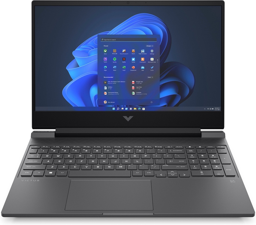 [A18TTEA] HP Victus Gaming Victus 15-fa1007sl Intel® Core™ i5 i5-12450H Computer portatile 39,6 cm (15.6") Full HD 16 GB DDR4-SDRAM 512 GB SSD NVIDIA GeForce RTX 4050 Wi-Fi 6 (802.11ax) Windows 11 Home Nero