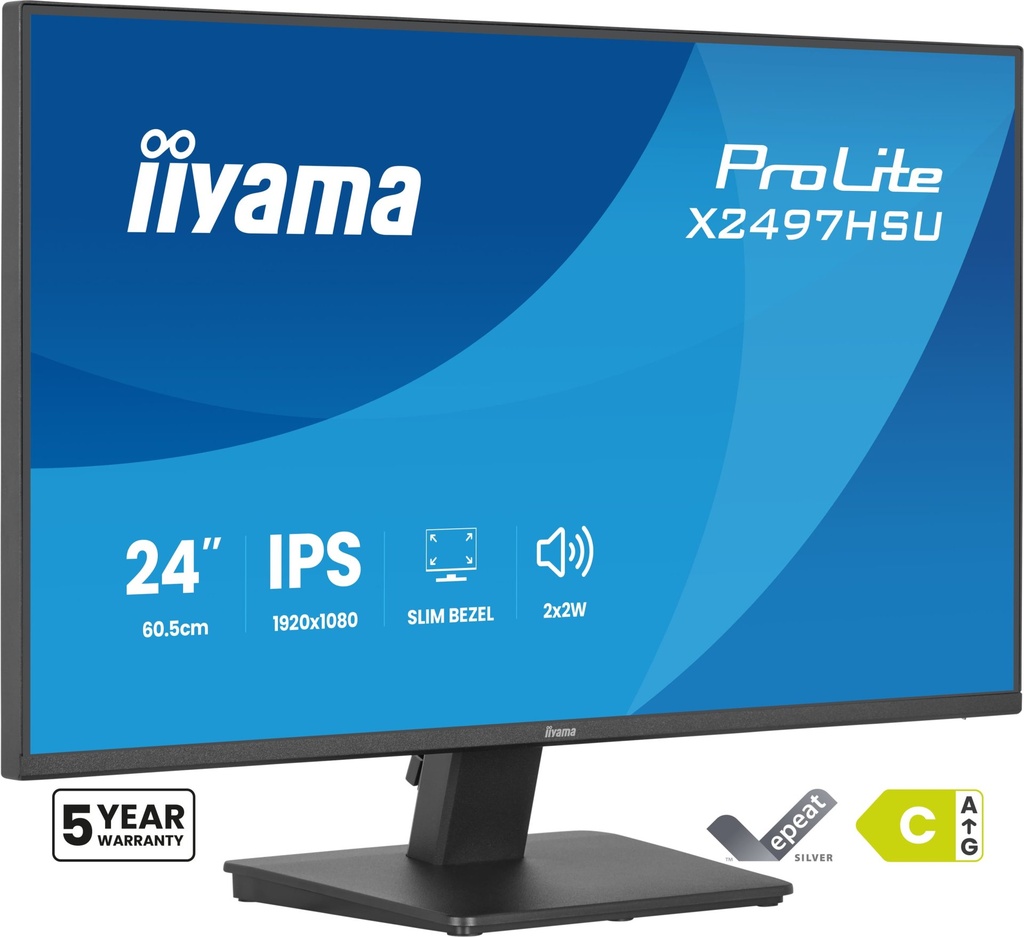 [X2497HSU-B1] iiyama ProLite X2497HSU-B1 Monitor PC 60,5 cm (23.8") 1920 x 1080 Pixel Full HD LED Nero