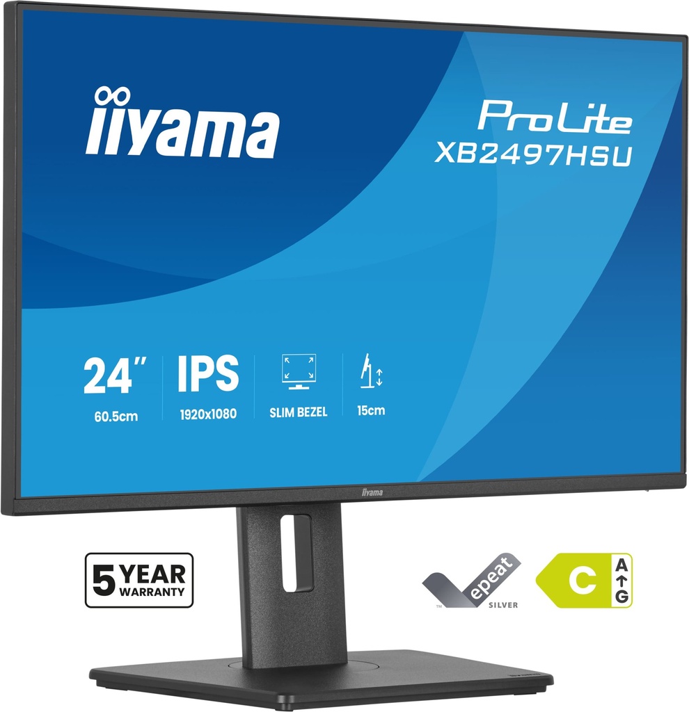 [XB2497HSU-B1] iiyama ProLite XB2497HSU-B1 Monitor PC 60,5 cm (23.8") 1920 x 1080 Pixel Full HD LED Nero
