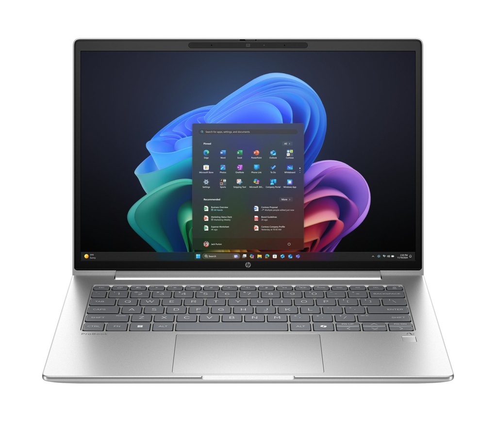 [D76DRAT#ABZ] HP ProBook 4 G1q Next Gen AI PC Copilot+ PC Snapdragon X1-26-100 Computer portatile 35,6 cm (14") WUXGA 16 GB LPDDR5x-SDRAM 512 GB SSD Wi-Fi 6E (802.11ax) Windows 11 Pro Argento