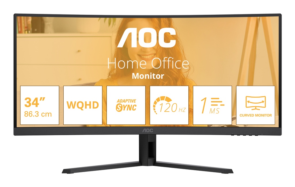 [CU34B3E] AOC B3 CU34B3E Monitor PC 86,4 cm (34") 3440 x 1440 Pixel Wide Quad HD LED Nero