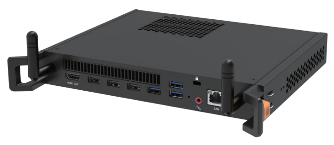 MAXHUB MT71E PC/stazione di lavoro Intel® Core™ i5 i5-12450H 12 GB DDR4-SDRAM 256 GB Windows 11 Pro Telaio montato a rack Mini PC Nero