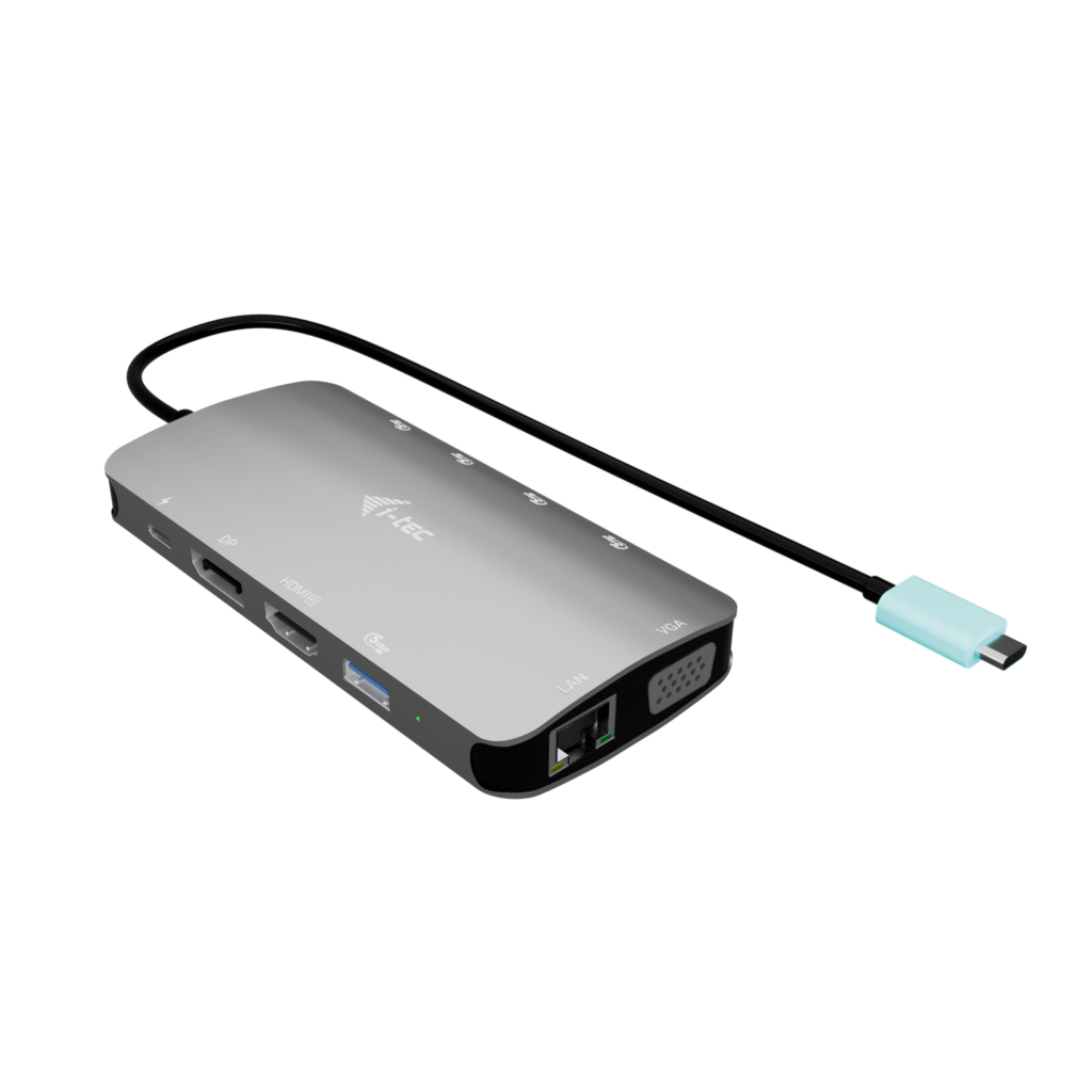 [C31NANOTRIDOCKPD] i-tec USB-C Metal Nano 3x Display (DP, HDMI and VGA) Docking Station + Power Delivery 100 W