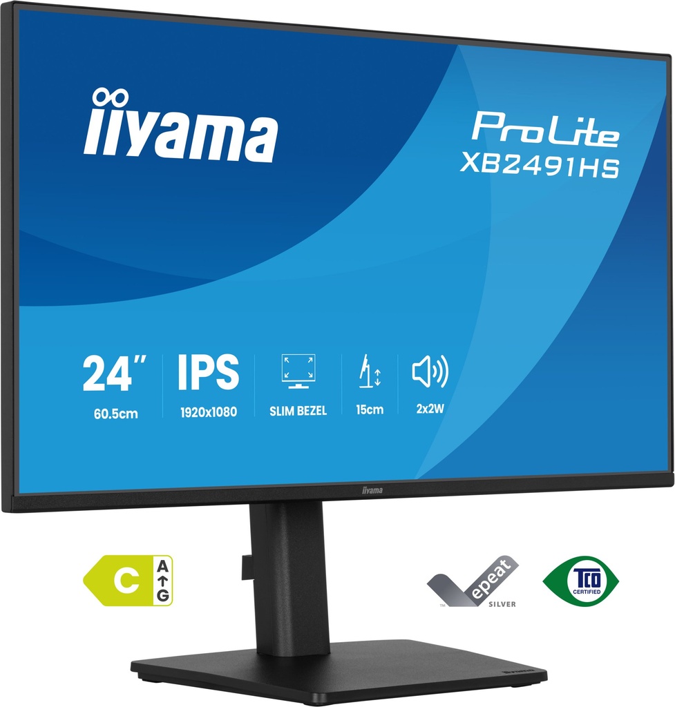 iiyama ProLite XB2491HS-B1 Monitor PC 60,5 cm (23.8") 1920 x 1080 Pixel Full HD LCD Nero