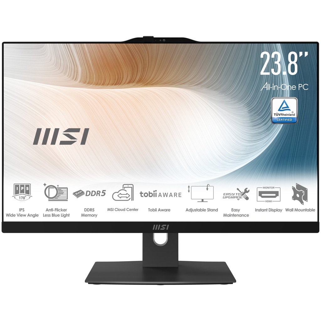 [9S6-AE0721-2267] MSI Modern AM242TP 1M-2267XEU Intel Core 5 120U 60,5 cm (23.8") 1920 x 1080 Pixel PC All-in-one 8 GB DDR5-SDRAM 512 GB SSD Wi-Fi 6E (802.11ax) Nero