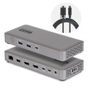 StarTech.com Docking Station USB4, Doppio Monitor 4K senza Driver per macOS e Windows, Dock USB-C Universale con Power Delivery da 100W per Laptop, Ethernet 2,5GbE
