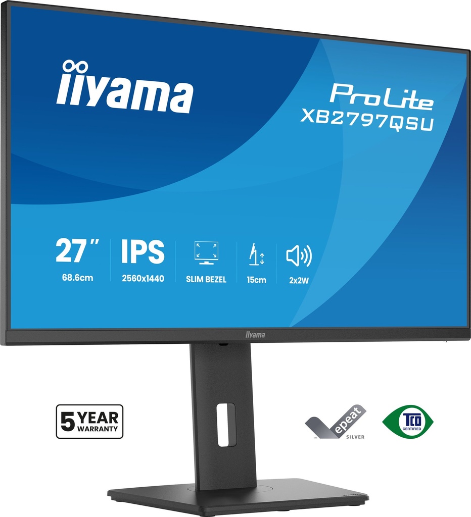 [XB2797QSU-B1] iiyama ProLite XB2797QSU-B1 Monitor PC 68,6 cm (27") 2560 x 1440 Pixel Quad HD LED Nero
