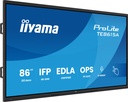 iiyama TE8615A-B2AG visualizzatore di messaggi Design chiosco 2,17 m (85.6") Wi-Fi 550 cd/m² 4K Ultra HD Nero Touch screen Processore integrato Android 24/7