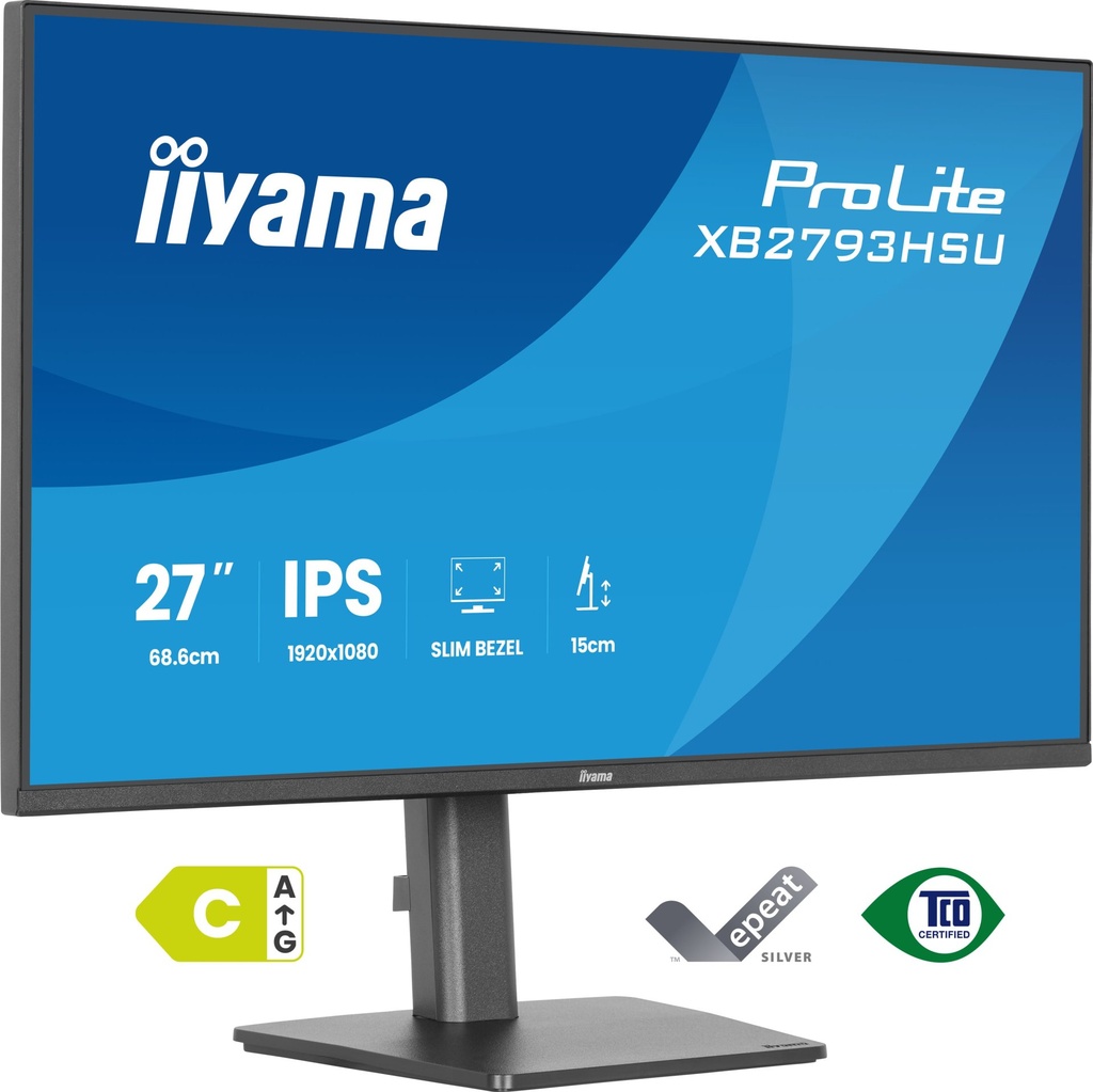 iiyama ProLite XB2793HSU-B1 Monitor PC 68,6 cm (27") 1920 x 1080 Pixel Full HD LED Nero