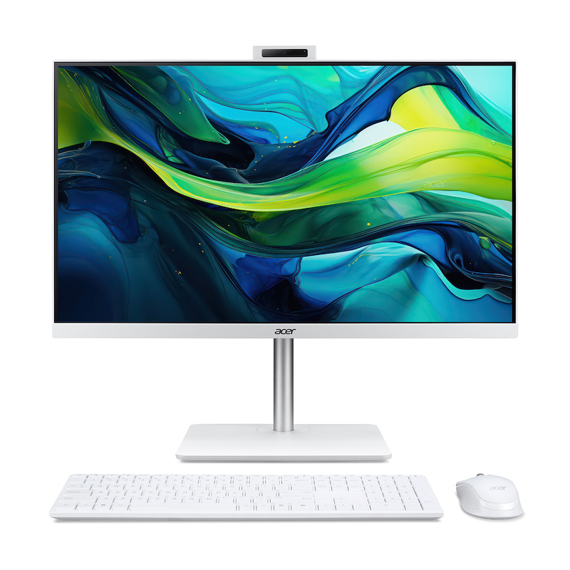 [DQ.R4TET.005] Acer Veriton VZ2417G Intel® Core™ i7 i7-1355U 68,6 cm (27") 1920 x 1080 Pixel PC All-in-one 16 GB DDR4-SDRAM 512 GB SSD Windows 11 Pro Wi-Fi 6 (802.11ax) Giallo, Bianco