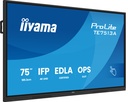 iiyama TE7513A-B2AG visualizzatore di messaggi Pannello piatto interattivo 190,5 cm (75") Wi-Fi 500 cd/m² 4K Ultra HD Nero Touch screen Processore integrato Android 24/7
