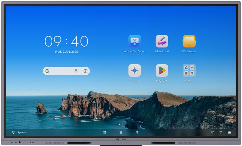 [DS-D5A75RB/A3] Hikvision DS-D5A75RB/A3 visualizzatore di messaggi Pannello piatto interattivo 190,5 cm (75") LED Wi-Fi 400 cd/m² 4K Ultra HD Grigio Touch screen Processore integrato Android 14 16/7