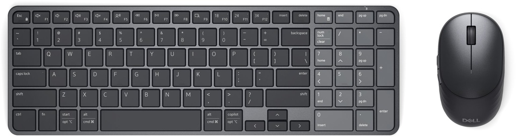 [KM746-BLK-ITL] DELL Pro 7 KM746 tastiera Mouse incluso Universale RF senza fili + Bluetooth QWERTY Italiano Grafite