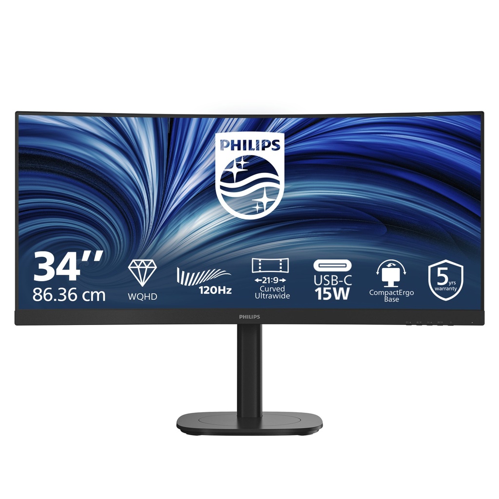 [34B2N3500C/00] Philips 34B2N3500C/00 Monitor PC 86,4 cm (34") 3440 x 1440 Pixel Wide Quad HD LCD Nero