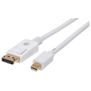 Techly ICOC MDP-020T4K cavo DisplayPort 2 m Mini DisplayPort Bianco
