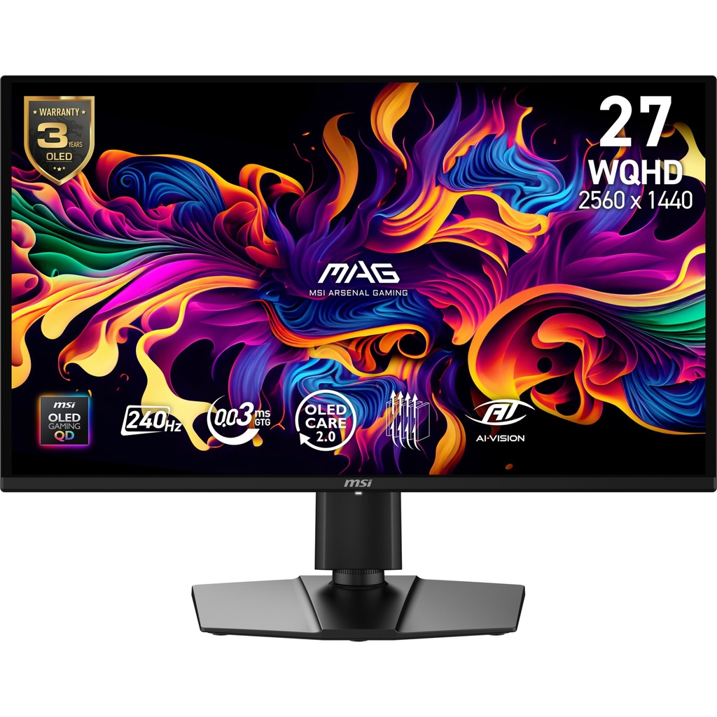 [9S6-3CFA9T-001] MSI MAG 274QP QD-OLED X24 Monitor PC 67,3 cm (26.5") 2560 x 1440 Pixel Wide Quad HD Nero