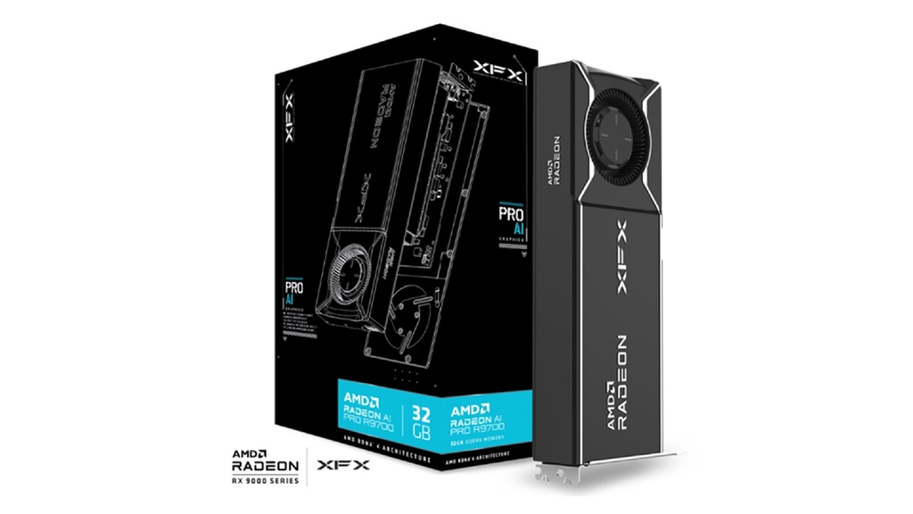 Scheda Vdieo XFX AMD Radeon AI PRO R9700 32GB GDDR6 Nero
