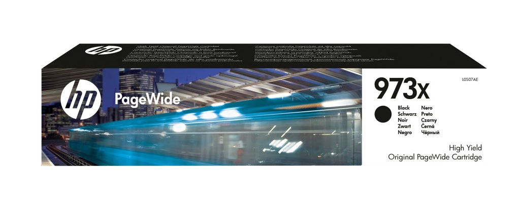 [L0S07AE] HP Cartuccia nero ad alta capacità originale 973X PageWide