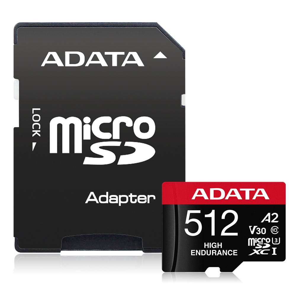 [AUSDX512GUI3V30SHA2-RA1] ADATA High Endurance 512 GB MicroSDXC UHS-I Classe 10