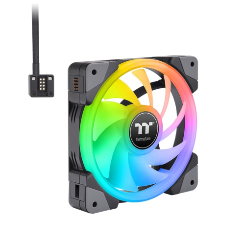 [CL-F143-PL12SW-A] Thermaltake SWAFAN EX12 RGB PC Cooling Fan TT Premium Edition Case per computer Raffreddatore d'aria 12 cm Nero 3 pz