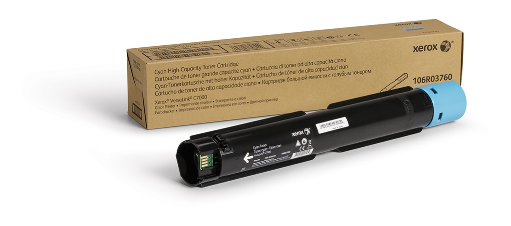 [106R03760] Xerox Cartuccia toner Ciano a Alta capacità da 10100 Pagine per Stampante a colori ® VersaLink® C7000 (106R03760)