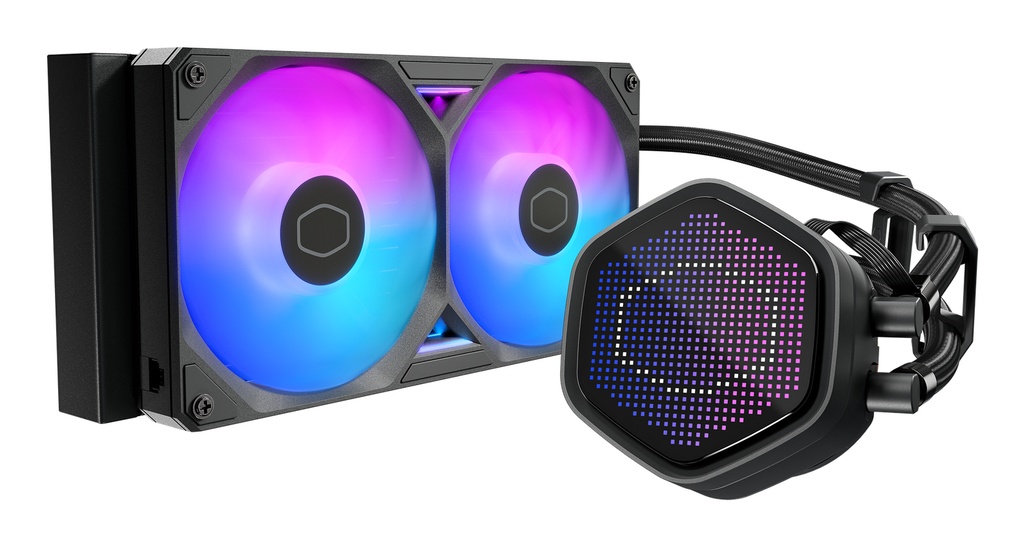 [MLX-D24M-A25SZ-P1] Cooler Master MasterLiquid Atmos II 240 Pixel LED Black Processore Kit di raffreddamento a liquido 12 cm Nero 1 pz