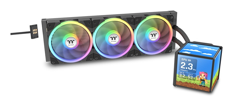 [CL-W481-PL12SW-A] Thermaltake MINECUBE 360 Ultra Processore Raffreddatore di liquidi tutto in uno 12 cm Nero 1 pz