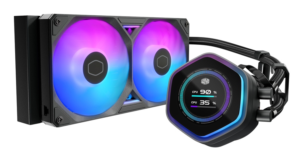 [MLX-D24M-A25SZ-L1] Cooler Master MasterLiquid Atmos II 240 LCD Black Processore Kit di raffreddamento a liquido 12 cm Nero 1 pz